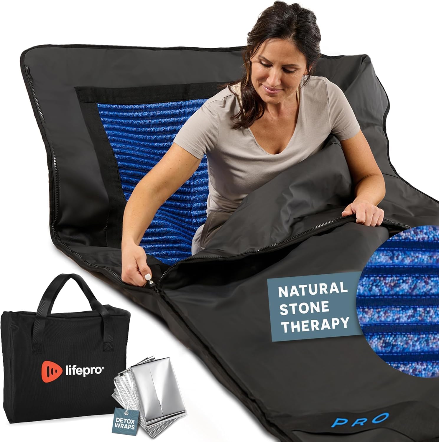LifePro RejuvaWrap Infrared Sauna Blanket with Low EMF and 9 Temp Levels